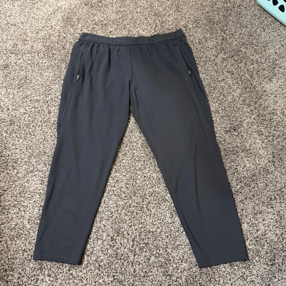 Russell Athletic Jogger Pants Mens 2XL Grey Excellent‎ Zipper Pockets Stretch